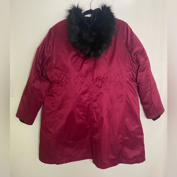 Torrid 3 in 1 nylon puffer parka Jacket Coat plus size 1 (14/16) Burgundy Red - Picture 12 of 12